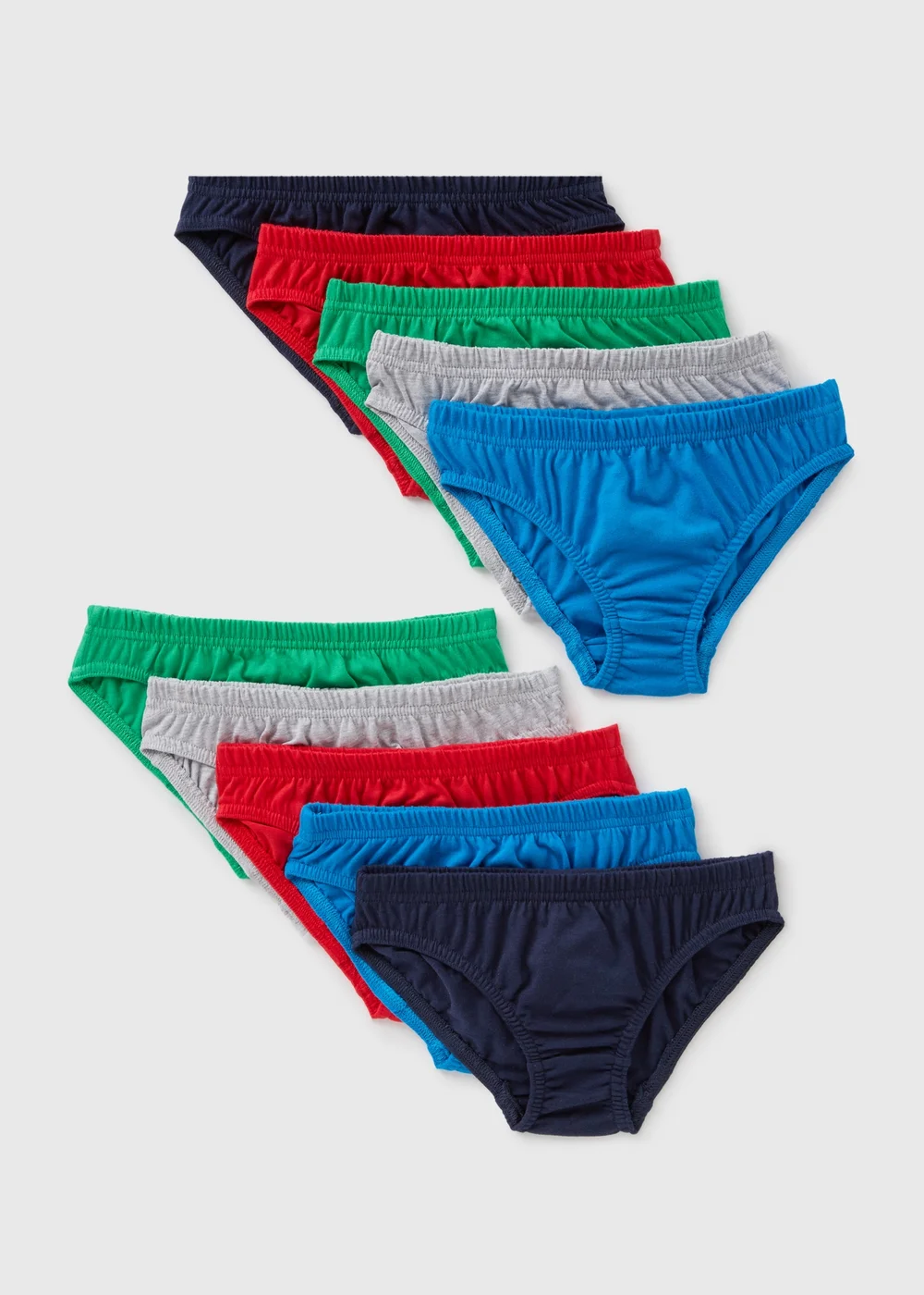 10 Pack Boys Multicolour Briefs (1.5-13yrs) - Age 2 - 3 Years Image 1