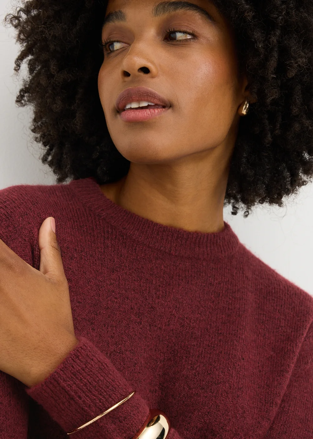 Burgundy Knit Jumper - XS Image 2