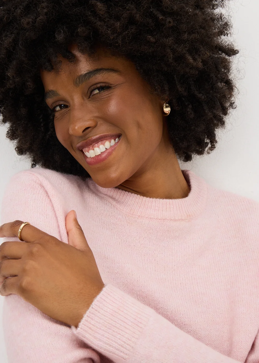 Light Pink Crew Neck Jumper - XL Image 2