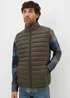 Showerproof Khaki Puffer Gilet - S Image 1