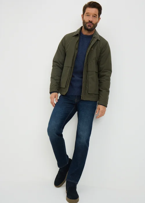 Lincoln Navy Crew Neck Lambswool Jumper - XXXL Image 2