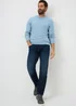Lincoln Light Blue Lambswool Crew Neck Jumper - Extra Large Image 1