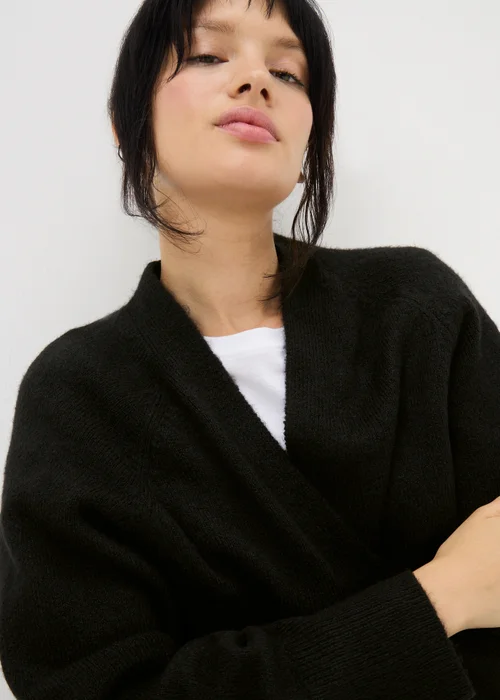 Womens Statement Black Cardigan - S Image 2