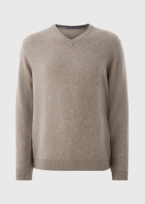 Lincoln Stone Lambswool V Neck Jumper - XXL Image 4