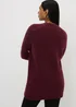Burgundy Cable Knit Tunic Jumper - XS Image 3
