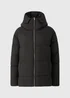 Black Showerproof Padded Mid Length Coat - L Image 2