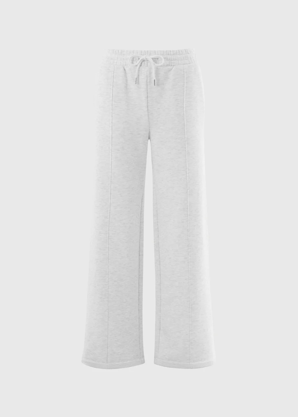 Grey Marl Wide Leg Jogging Bottoms - XS Image 4