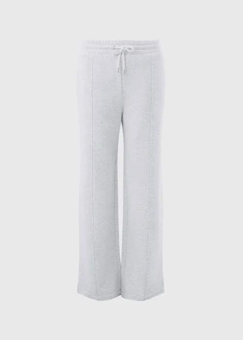 Grey Marl Wide Leg Jogging Bottoms - Small Image 4