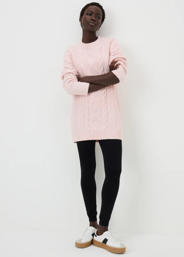 Light Pink Cable Knit Tunic