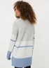 Grey Colour Block Knitted Tunic - M Image 3