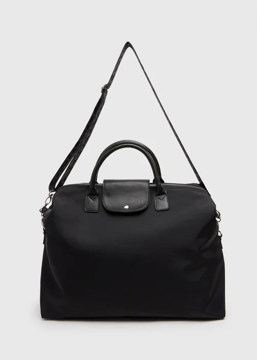 Black Nylon Weekender Bag - One Size Image 2