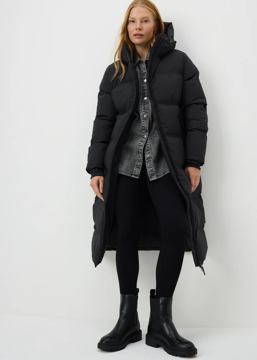 Black Long Technical Showerproof Coat - 3XL Image 2