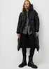 Black Long Technical Showerproof Coat - 3XL Image 2