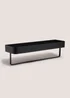 Black Metal Shelf With Towel Rail Image 1