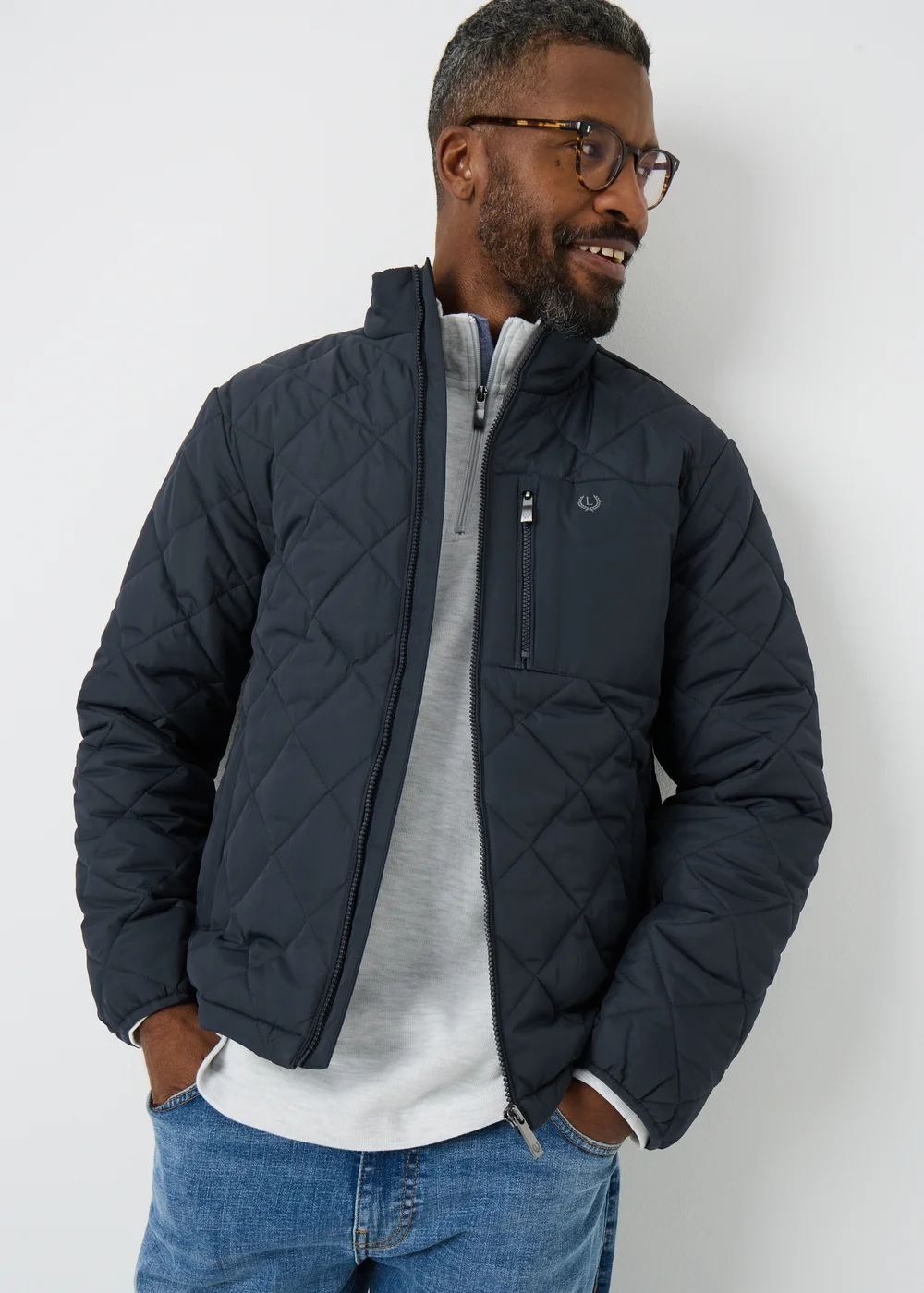Lincoln Navy Quilted Coat - 2XL Image 1