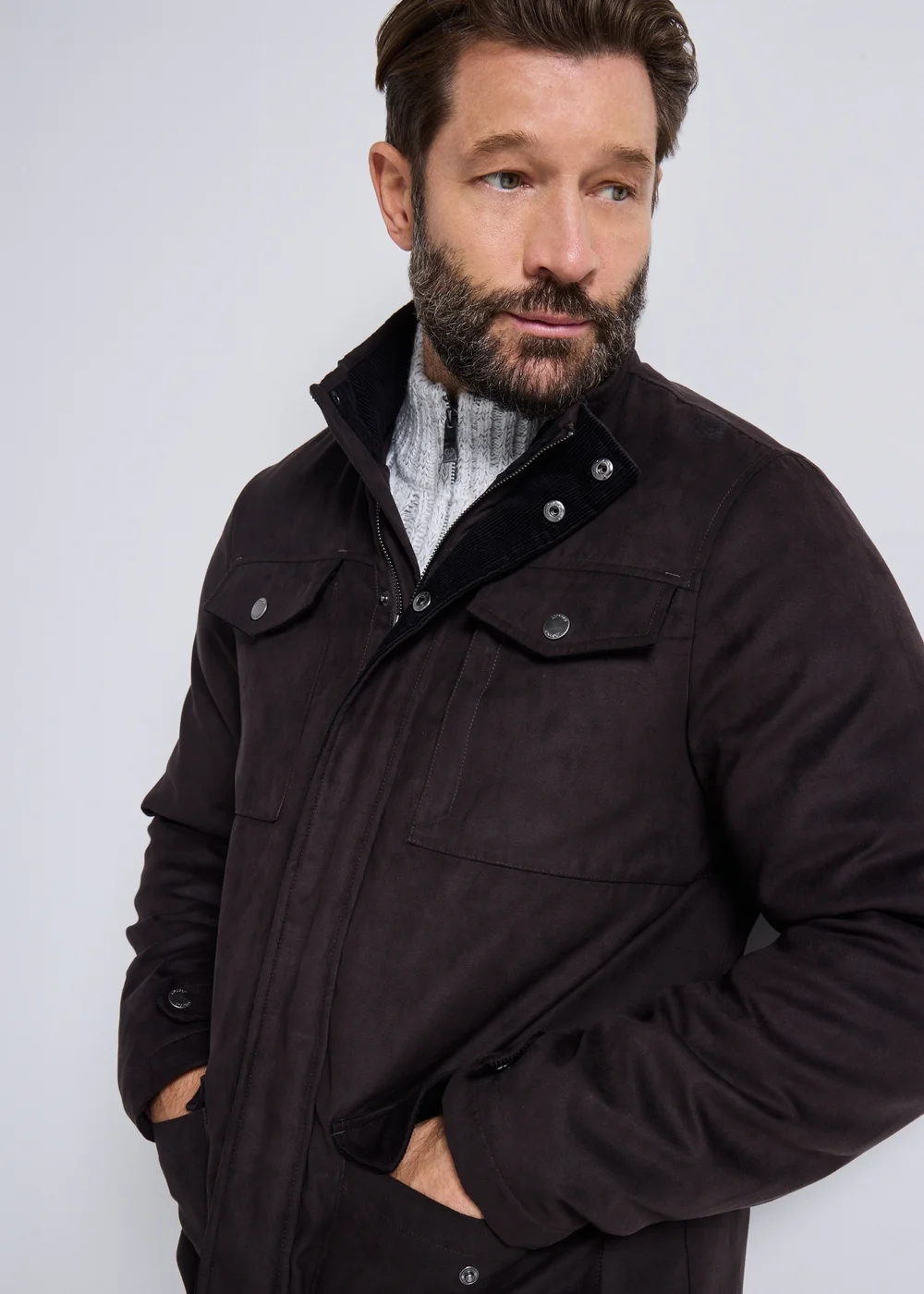 Lincoln Brown Suede Coat - S Image 2