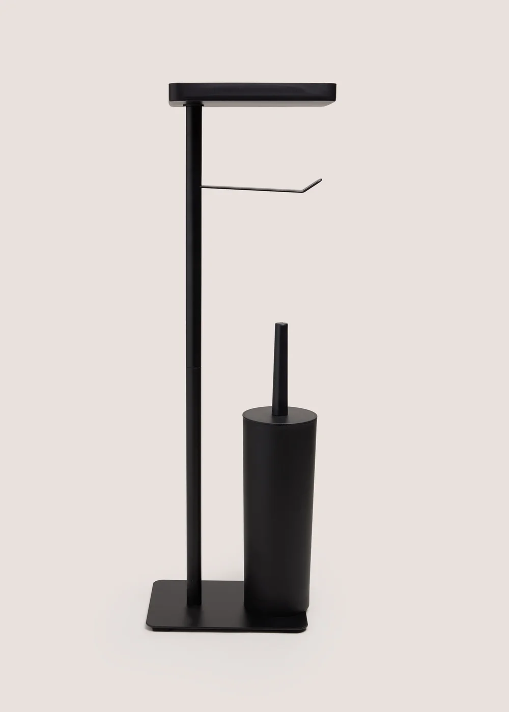 Toilet Roll Holder with Brush Stand Image 1