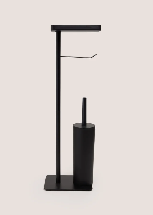 Toilet Roll Holder with Brush Stand