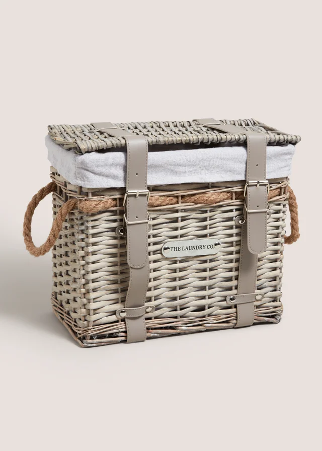 Grey Small Willow Storage Basket