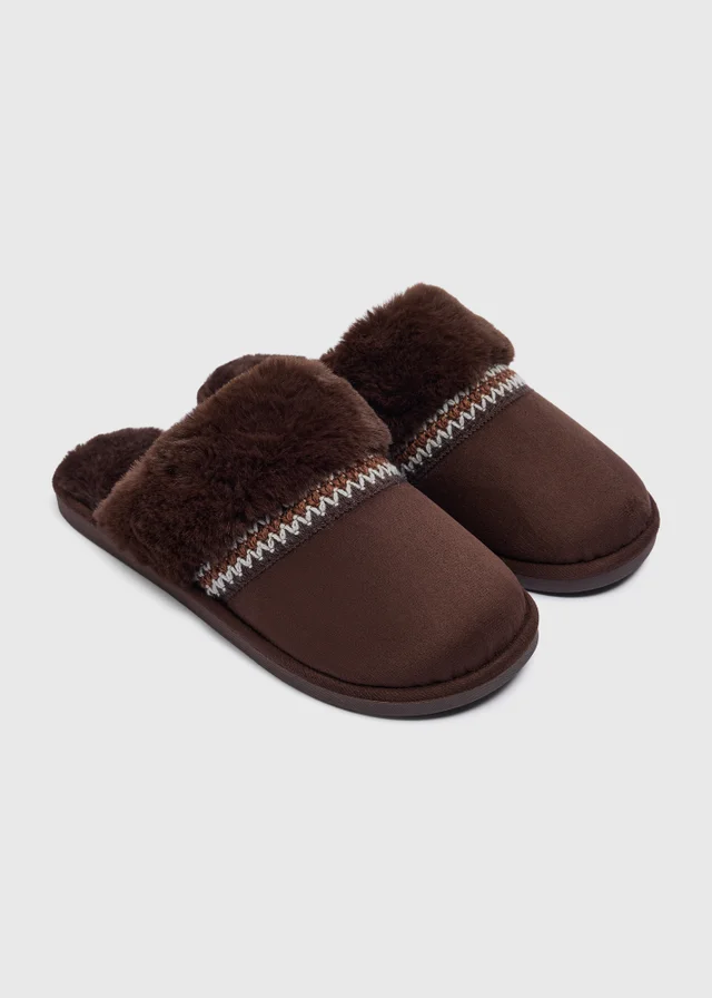 Brown Snug Mules