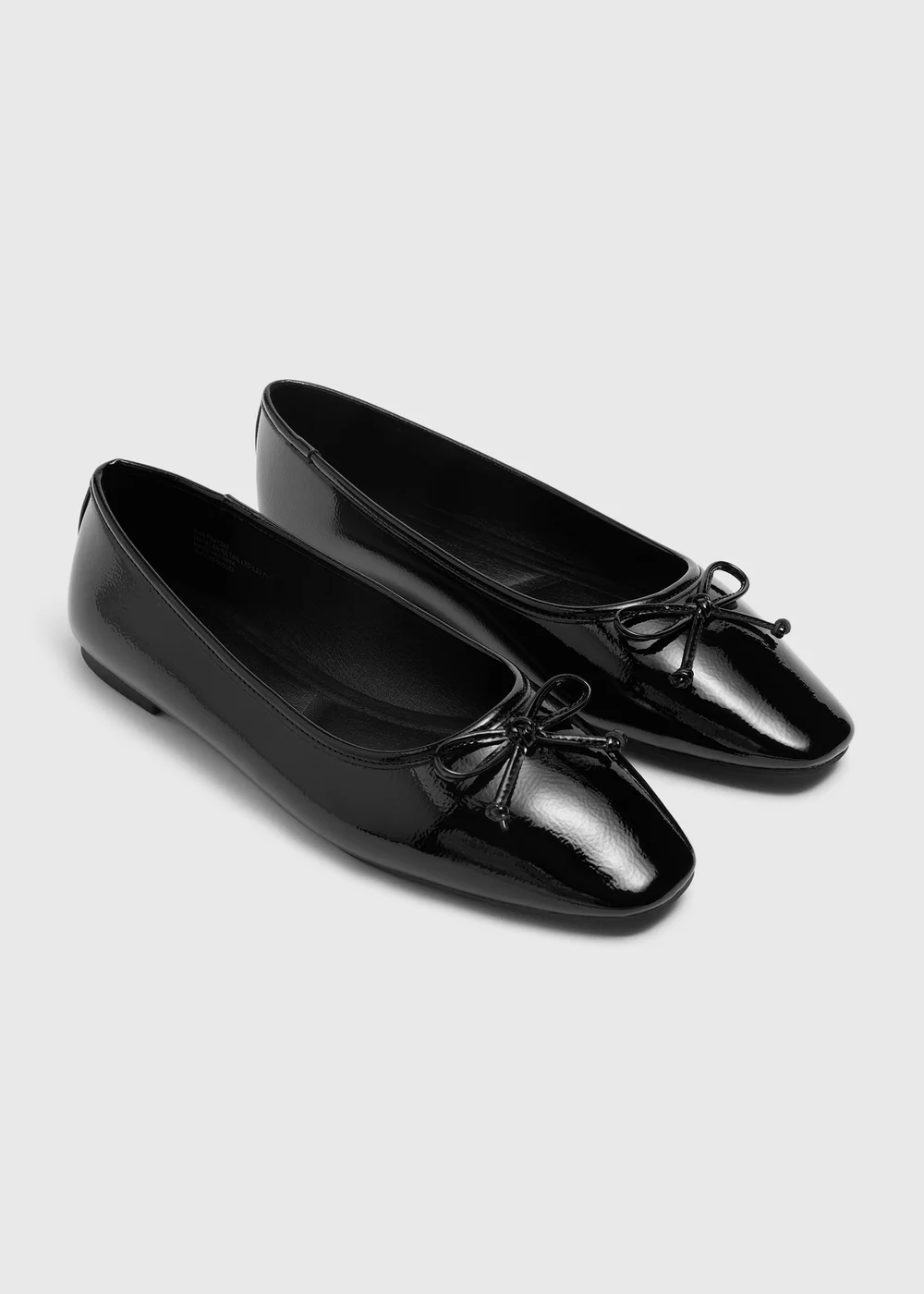 Black Crinkle Ballet Flats - Size 3 Image 1
