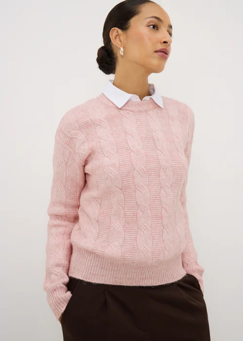 Light Pink Cable Jumper - XS Image 2