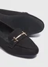 Black Metal Bar Loafers - Size 3 Image 2