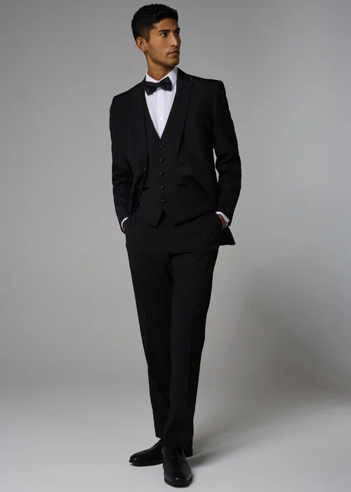 Taylor & Wright Black Tailored Dinner Waistcoat - Extra small Image 2