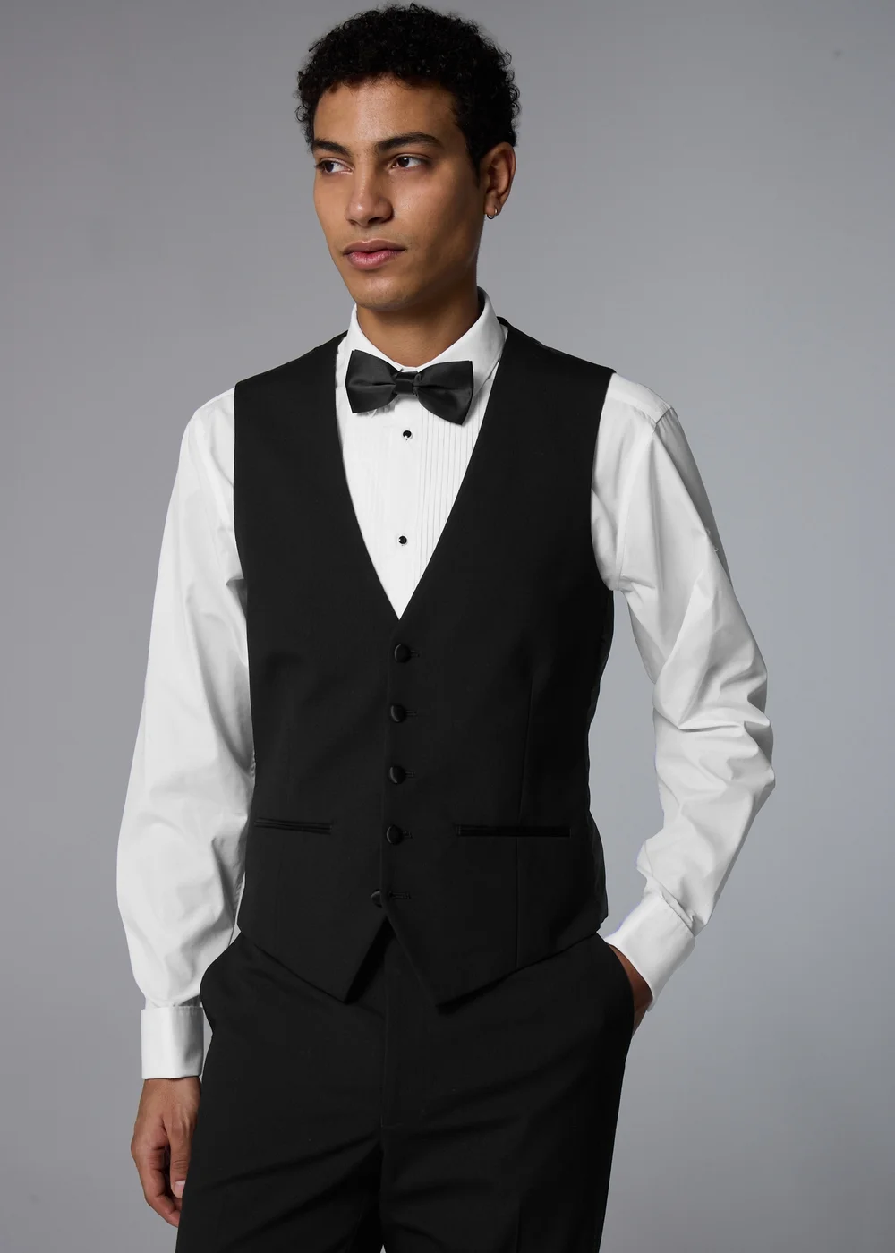 Taylor & Wright Black Tailored Dinner Waistcoat - Extra small Image 1