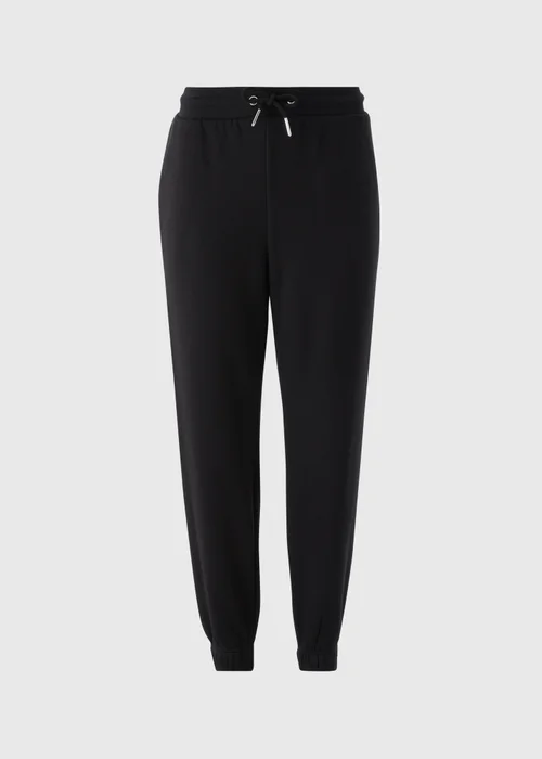 Black Tapered Jogging Bottoms - Small Image 3