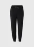 Black Tapered Jogging Bottoms - Small Image 3