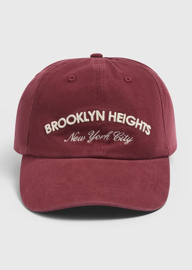 Burgundy Brooklyn Washed Cap