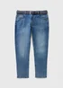 Lincoln Lightwash Belted Denim Jeans - 32 Waist Regular Image 1