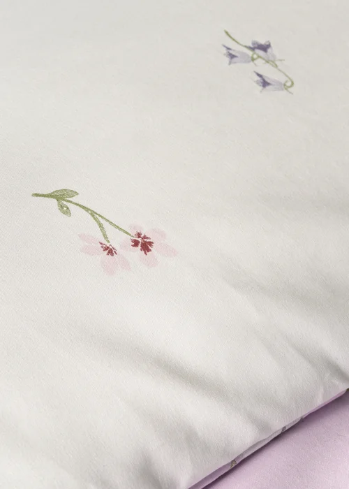 Lilac Floral Trailing Duvet Set - Single Image 2
