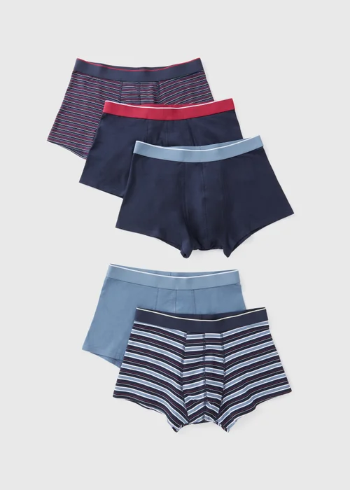 5 Pack Multicolour Stripe Hipsters - XXXL Image 1