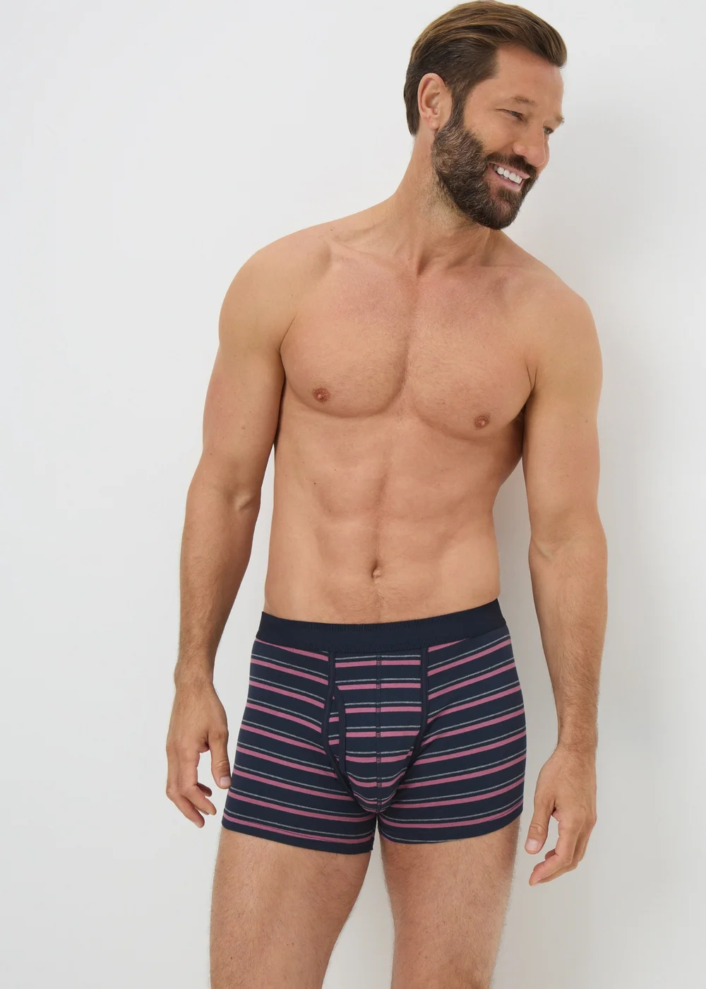 Multicolour Stripe Keyhole Boxers - Extra small Image 2