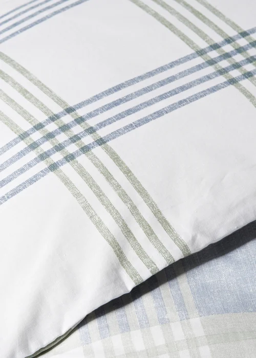 Blue Check Duvet Set - Single Image 3