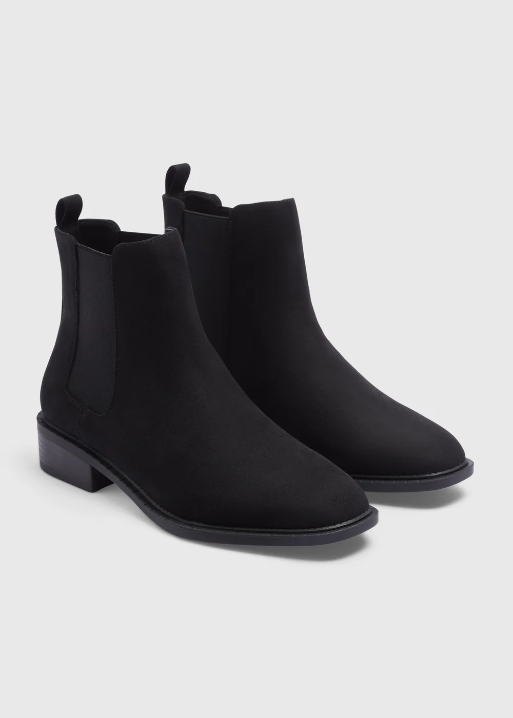 Black Faux Suede Chelsea Boots - Size 3 Image 1