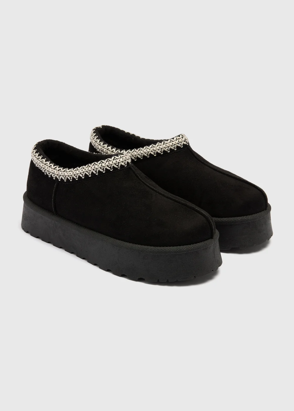 Black Snug Trim Mules - Size 3 Image 1