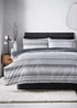 Black Dotty Stripe Duvet Set - King Image 1