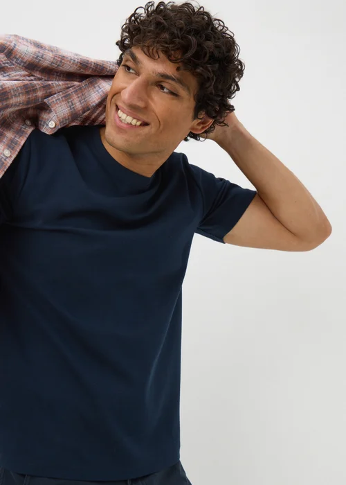 Navy Liquid Cotton T-Shirt - Extra small Image 2