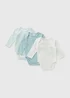 Disney 3 Pack Blue Dumbo Bodysuits (Newborn-23mths) - First Size Image 1