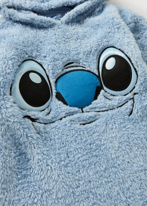 Disney Kids Blue Stitch Borg Snuggle Hoodie (3-13yrs) - Large Image 2