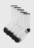 5 Pack White Athletic Sports Socks - Sizes 6 - 8.5 Image 1