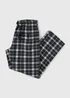Black Check Mono Microfleece Pyjama Bottoms - Large Image 3