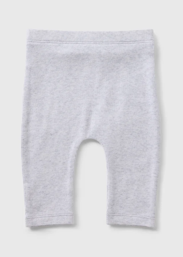 Baby Grey Ribbed Leggings (Newborn-23mths)
