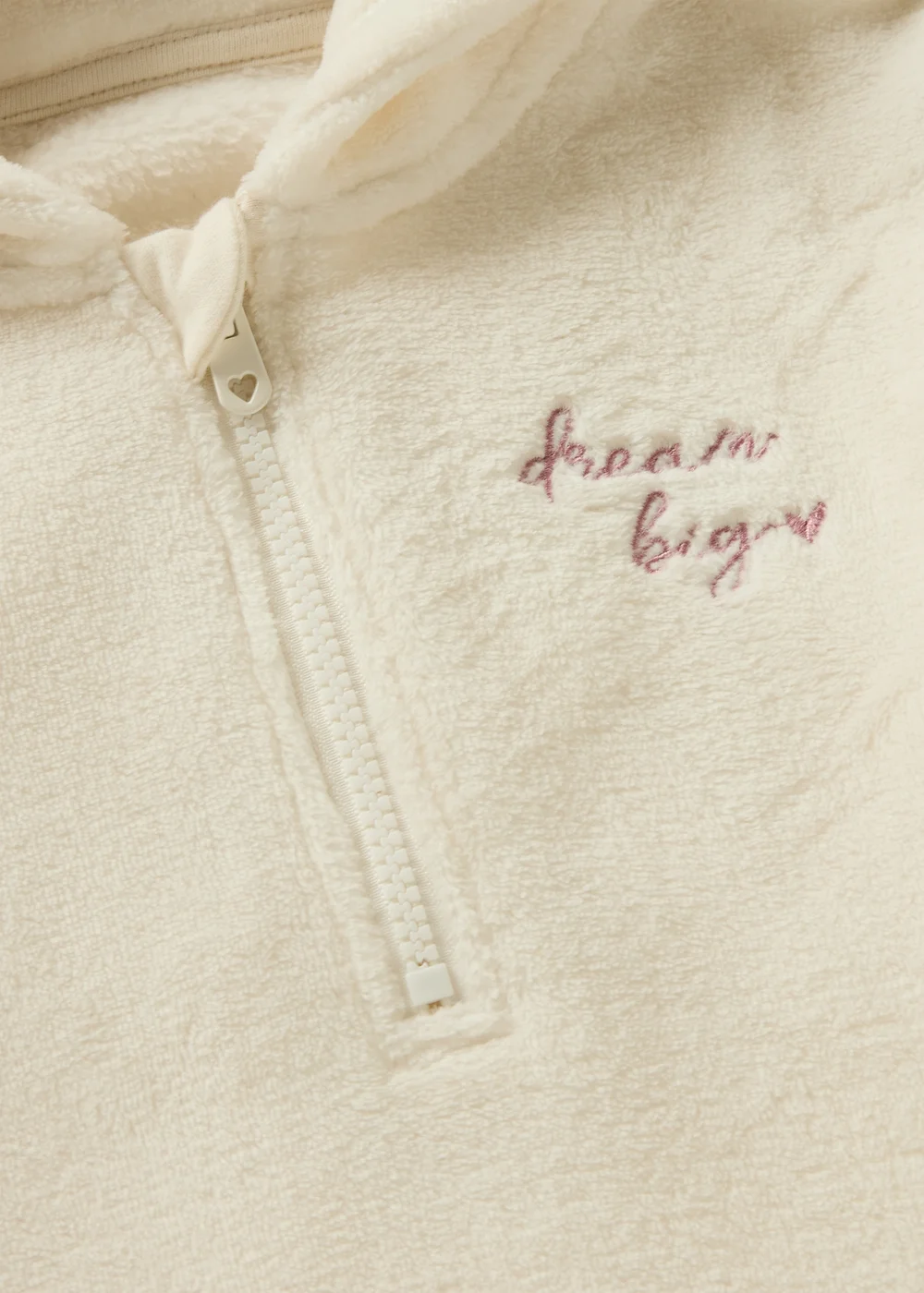 Girls Cream Leopard Fleece & Legging Lounge Set (7-13yrs) - Age 8 Years Image 2