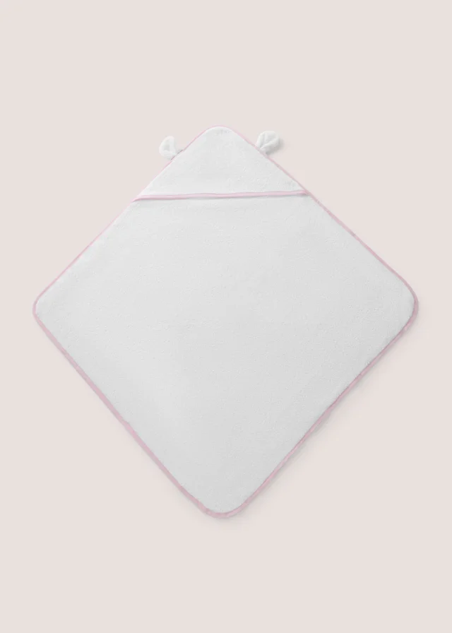 Baby Pink Bear Ears Hooded Towel