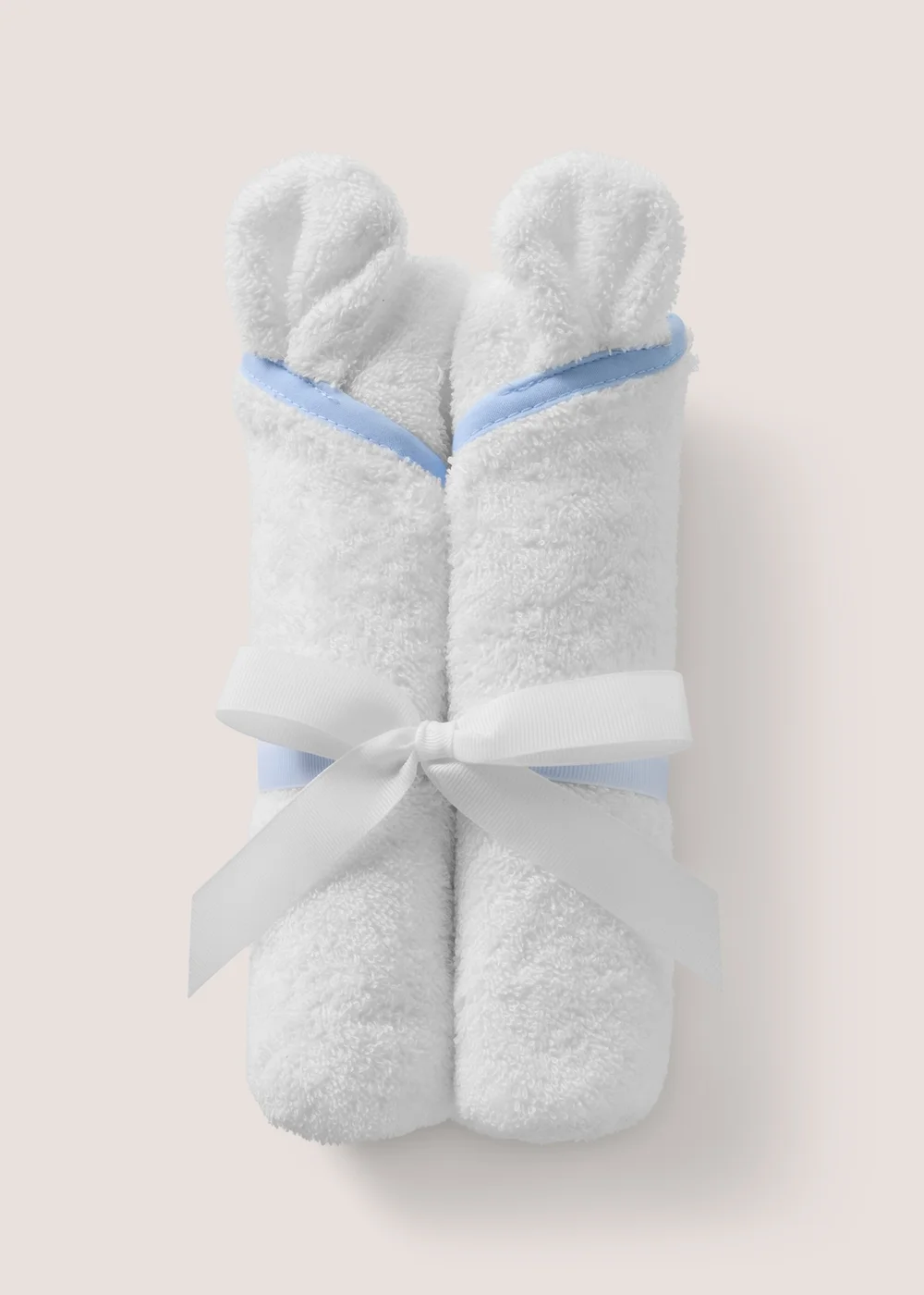 Baby White Bear Hooded Towel - One Size Image 1