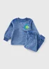 Boys Blue Dino Fleece Pyjama Set (1-7yrs) - 1 to 1 half years Image 1